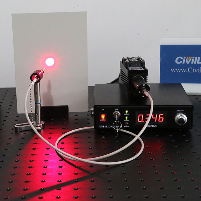 637nm 100mW Fiber coupled laser with power supply